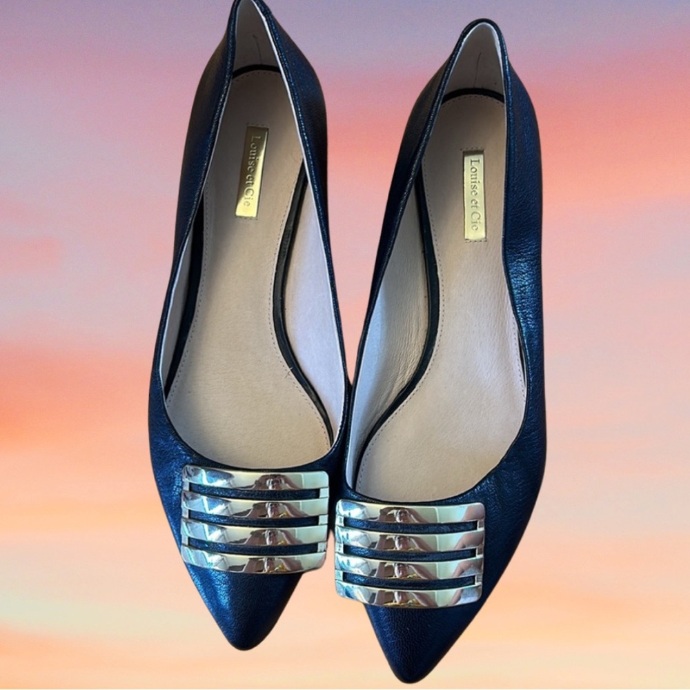 Louise et Cie Black and Gold Flats Size 40